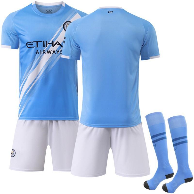 2526 Manchester City Home No. 9 Harland Football Jersey 17 De Braunet Children's Adult Sports Set