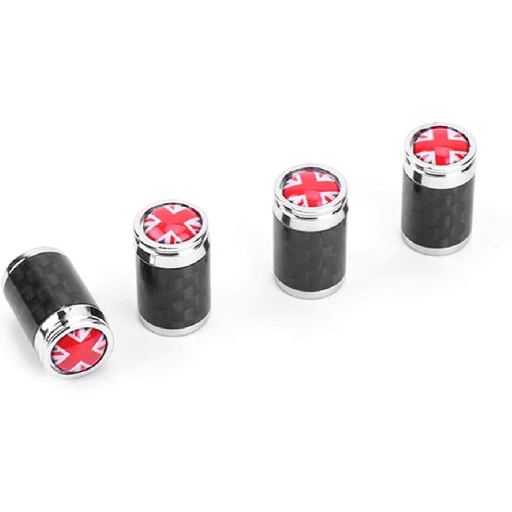 Real Carbon Fiber Metal Wheel Valve Cap Auto Tyre Dust Stems Cover Screw for Mini Cooper R50 R52 R53 R55 R56 R57 R58 R59 R60 R61 F54 F55 F56 F57 F60
