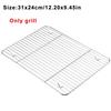 Rectangular Stainless Steel Grill Cookie Baking Pan With Removable Cooling Rack Kitchen Gadget Nonstick Tray Suitable For Oven