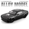 1/18 Dodge Challenger SRT Hellcat Alloy Track Racing Car Model Metal Muscle Sports Car Vehicles Model Sound Light Kids Toys Gift