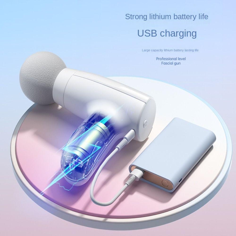 Handheld Electric Fascia Massager 3 Levels Adjustable Deep Tissue Massagegun  Women