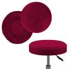 Bar Round Chair Cover Elastic Velvet Stool Cover Anti-Dirty Seat Protector Solid Color Removable Swivel Chair Cover Universal