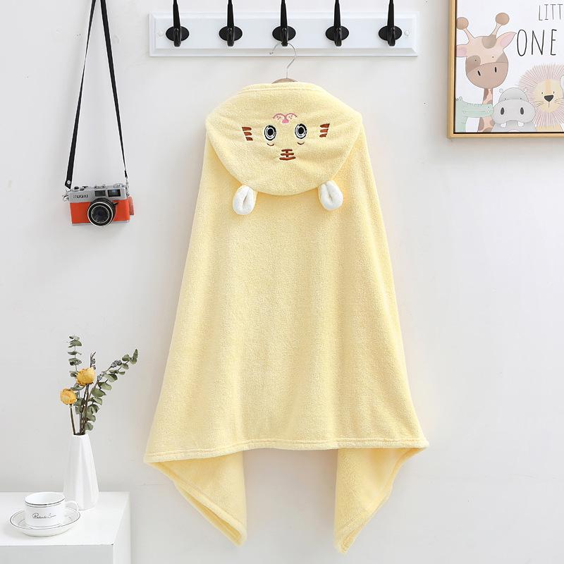 Children's Cartoon Bathing Hooded Oversized Baby Embroidered Bathrobe