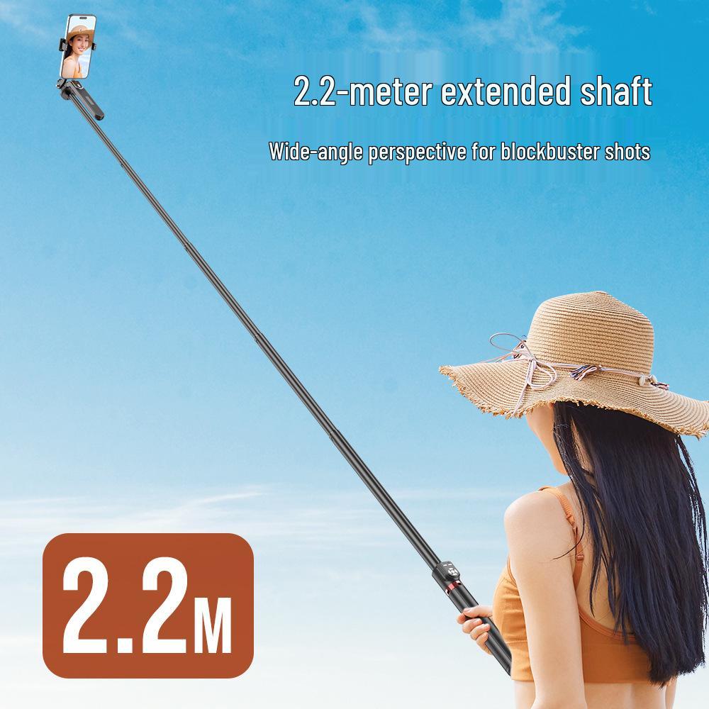 Multifunctional Bluetooth Selfie Stick: Four-Leg Stand with Remote, Wide-Angle Rotating Ball Head
