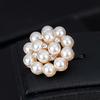 Flower Rhinestone Imitation Pearl Brooch Pin DIY Bridal Wedding Bouquet Decor ARI