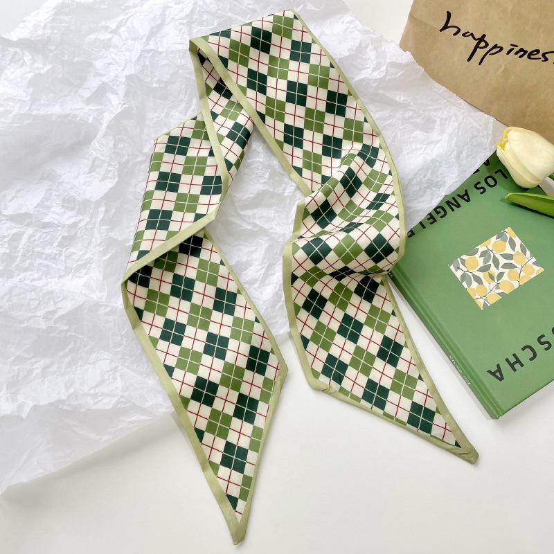 Long silk scarf, high-end new versatile hair tie streamer, atmosphere ribbon, spring and summer decorative scarf, tied bag streamer
