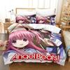 3D Printed Angel Beats Anime Bedding Set for Boys Girls Duvet Cover And Pillowcase Twin Queen King Full Single Double Sizes