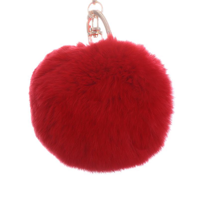 Creative Imitation Rex Rabbit Fur Ball Keychain - Plush Bag and Car Pendant Gift