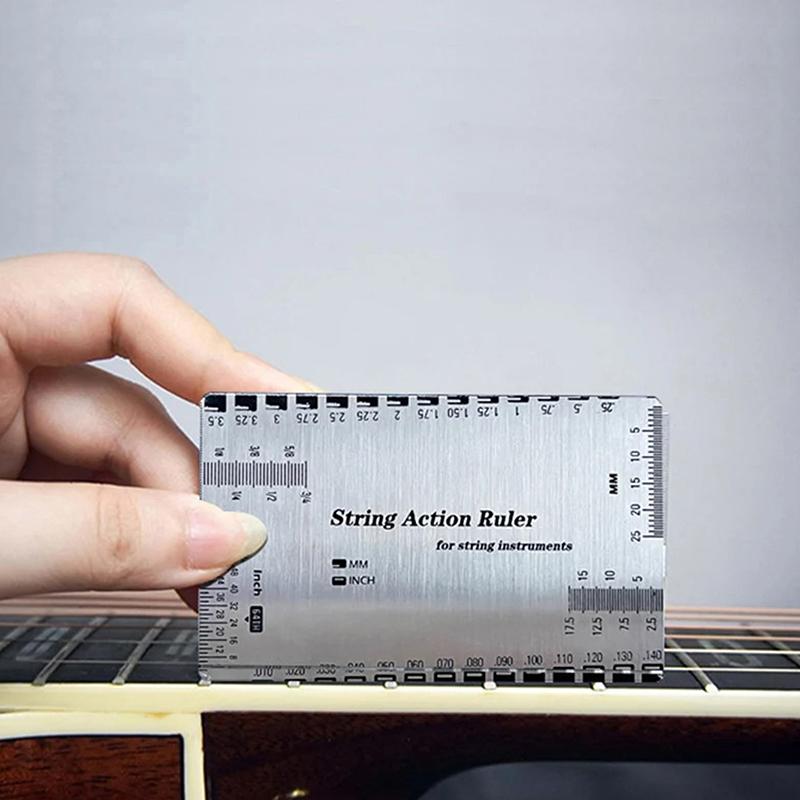 Edelstahl Saitenlineal Saitenlagelehre Saitenlagelehre Gitarrenreparaturwerkzeug Für Gitarrenbauer Für Gitarre Ukulele Bass