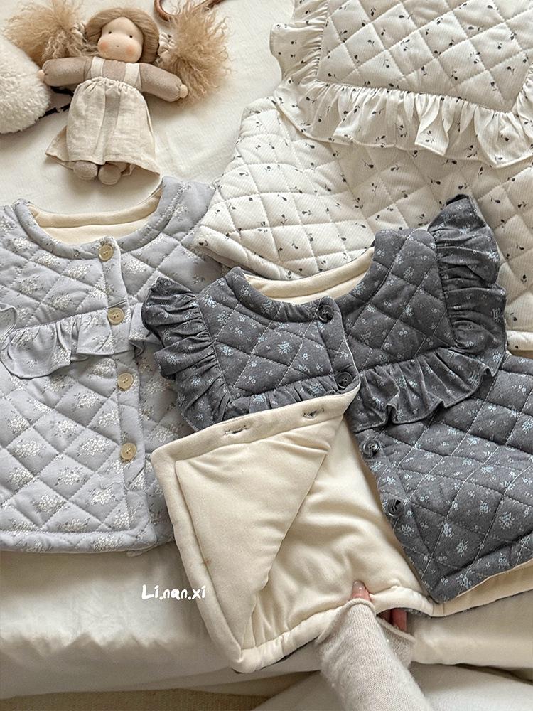 88330 Autumn/Winter Quilted Cotton Vest for Kids - New 2025 Warm Sleeveless Jacket for Boys & Girls