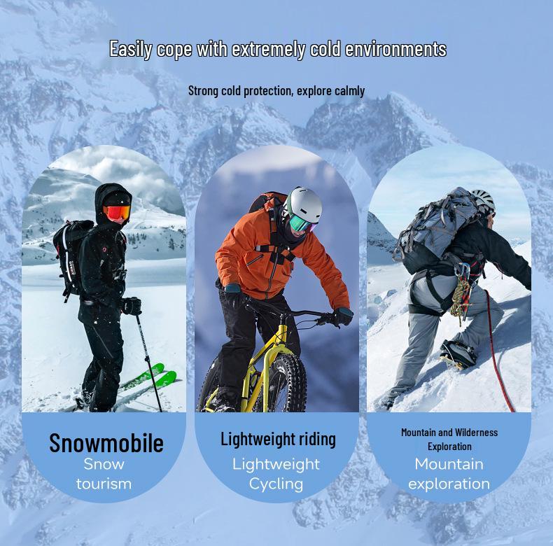 Merino Wool Ski Socks - Warm, Anti-Slip Snow Socks for Autumn and Winter Outdoor Sports
