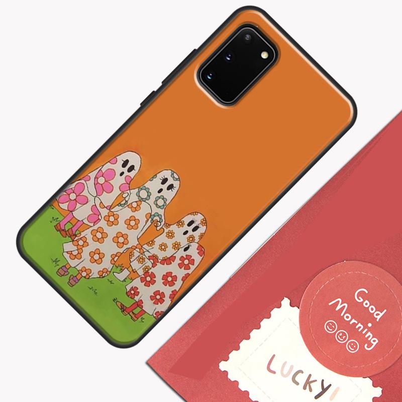 Cute Indie Hippie Case For Samsung Galaxy S22 S21 S23 Ultra Note 20 S8 S9 S10 Note 10 Plus S20 FE Back Cover