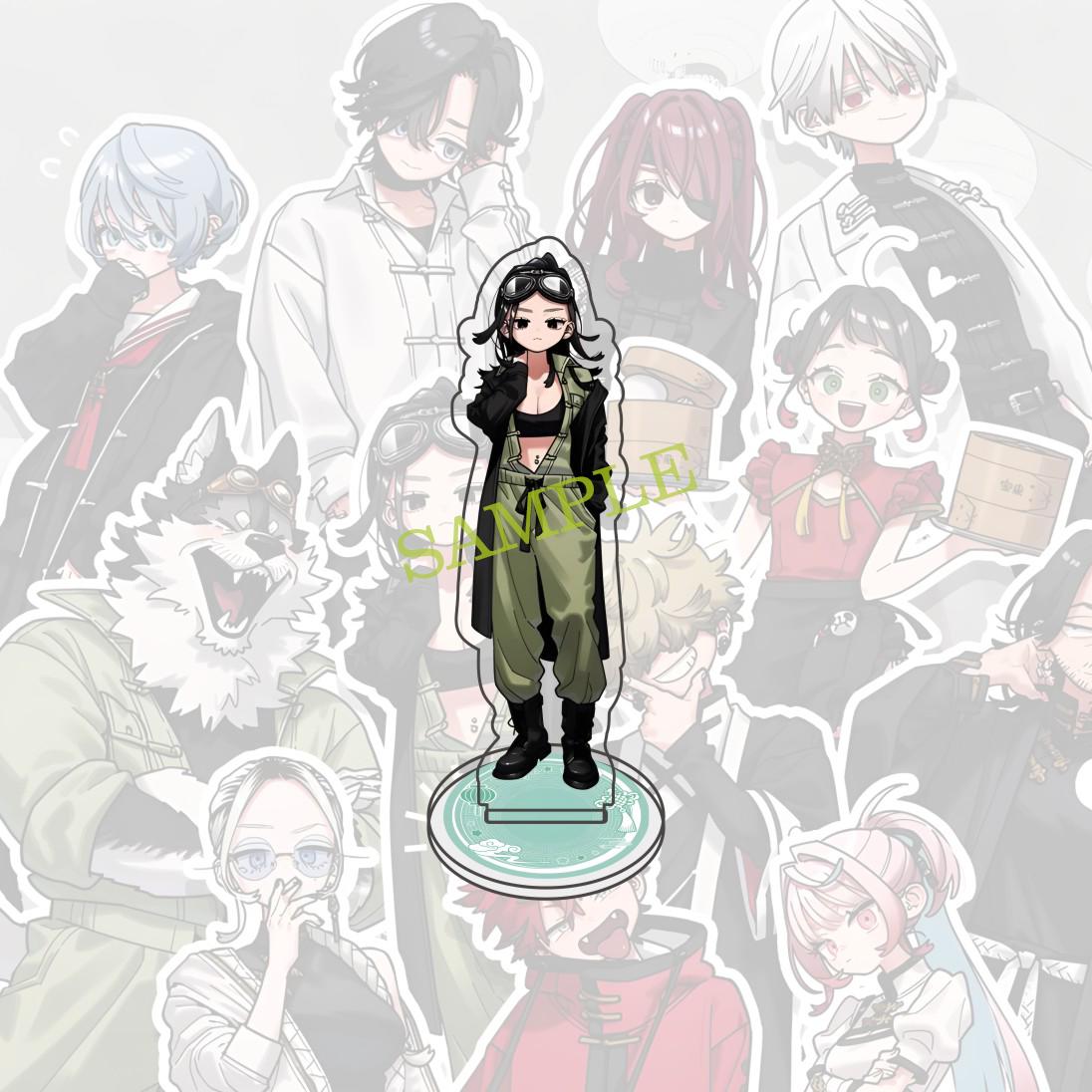 

Anime Gokurakugai 10cm acrylic Standing character model Aruma Tao Saotome Nei Takarai Tatsuomi Ban decoration cute gift 10 cm