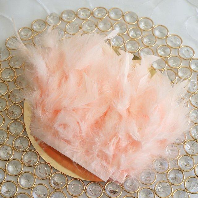 1M Multicolor Turkey Feather Trim Fringe Fluffy Stripped Plumas Ribbon 10-15cm Wedding Dress Clothes Crafts Sewing Decoration