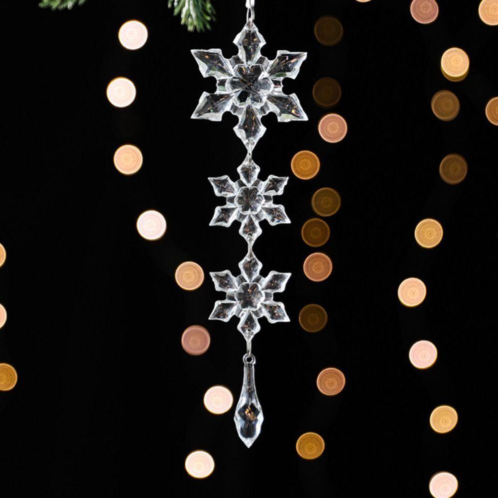 New Year Hanging Acrylic Decorations Crystal Christmas Tree Ornaments Pendant
