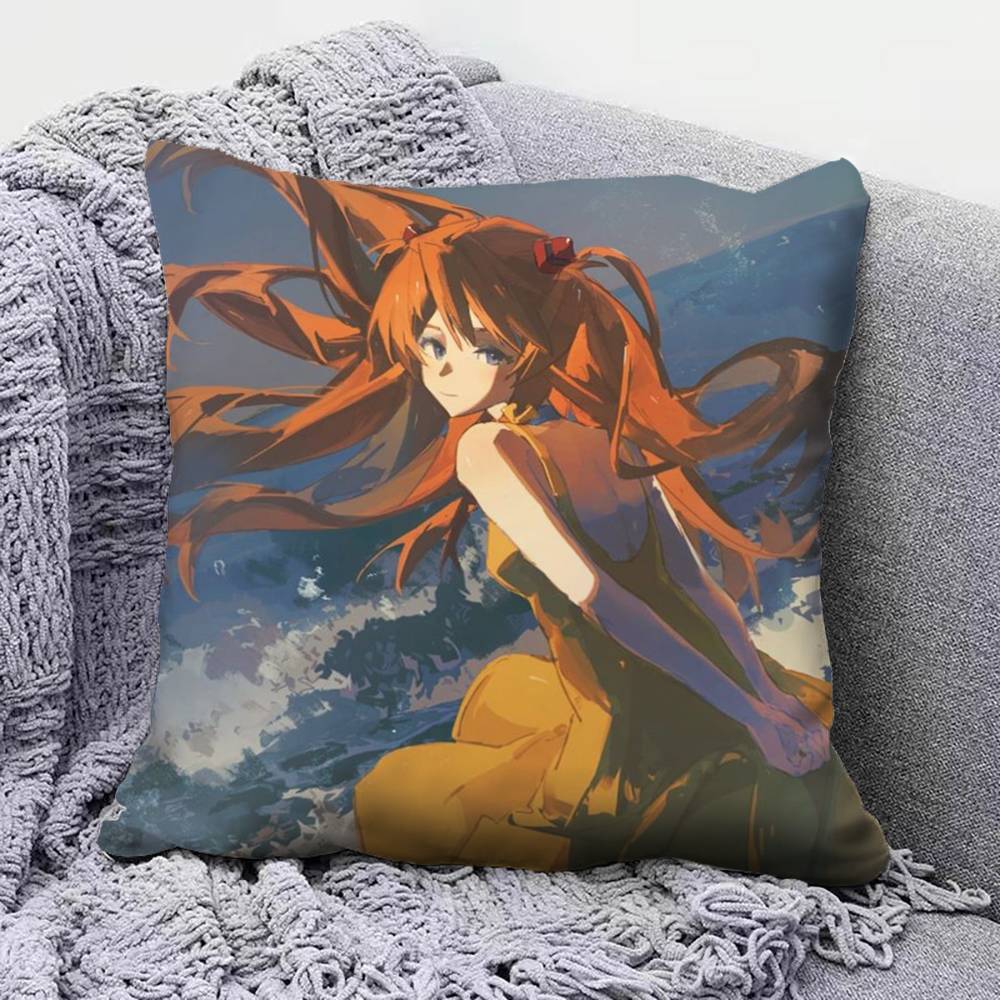 Asuka Langley Soryu Asuka Anime Girl Home Sofa Cushion Covers and Aecorative Custom Pillow Covers
