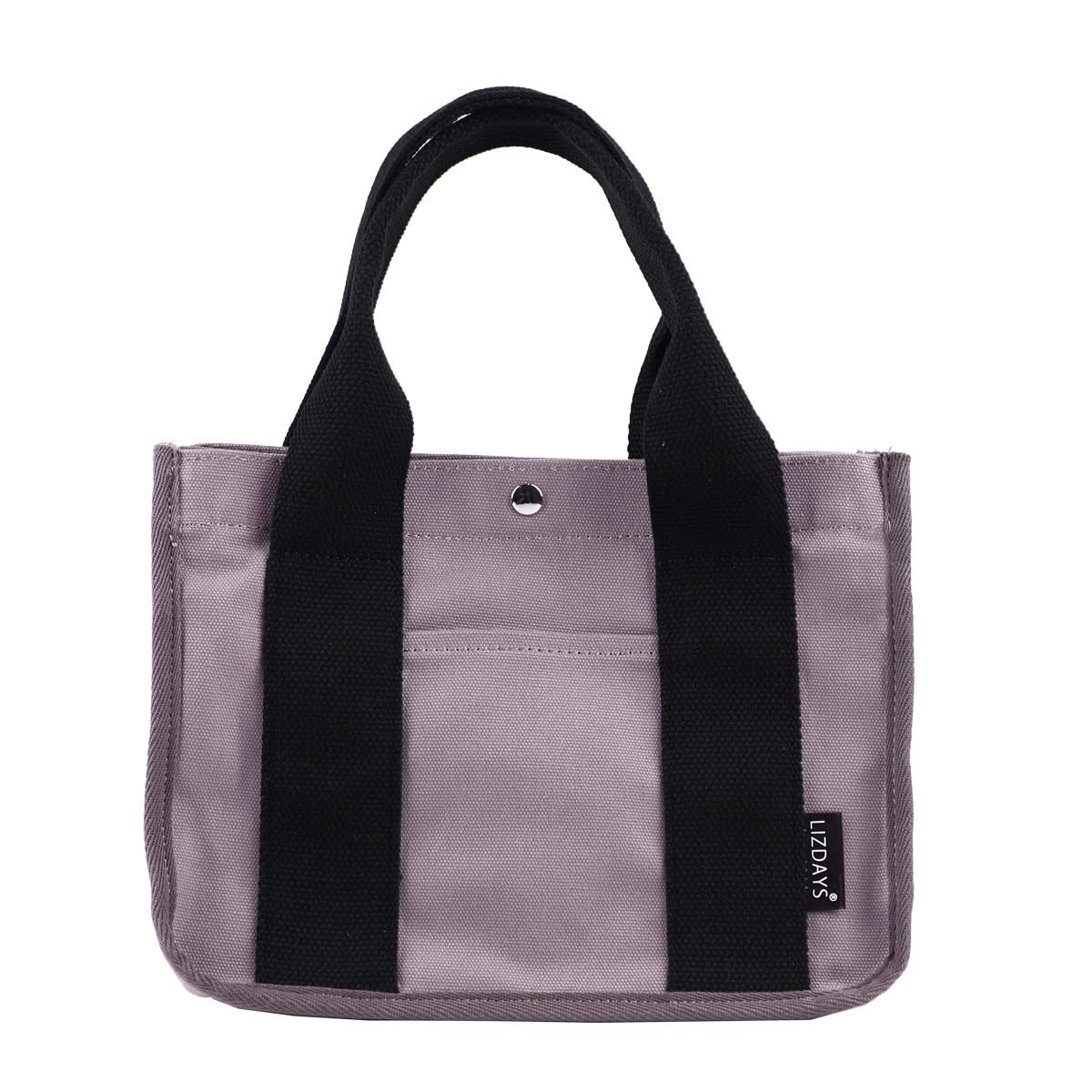 

Tote bag for with many pockets [Rizdays] women, plain, small, dividers, self-standing, (dark gray/black)