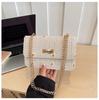 2026 Women's Summer Straw Woven Chain Square Bag - Simple Fashion Turn Lock Shoulder & Crossbody Underarm Bag