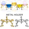 Handicraft Home Decor Photography Props Crystal Ball Base Metal Holder Display Stand Sphere Stone Support