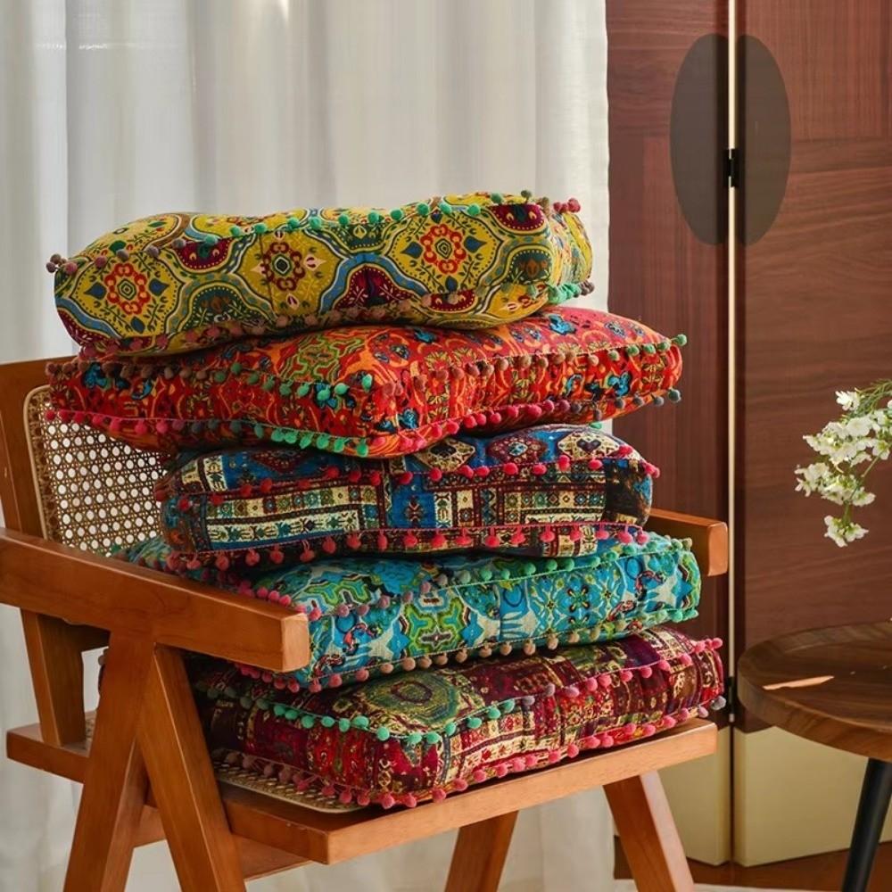 New Soft Tatami Cushion Large Thicken Floor Mat Square Bohemian Style Yoga Seat Cushion For Home Balcony Window