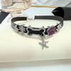 Sweet And Cool Personality Splicing Cat Claw Bone Collar Niche Design Diamond-Encrusted Star Choker Necklace Spice Girl Necklace