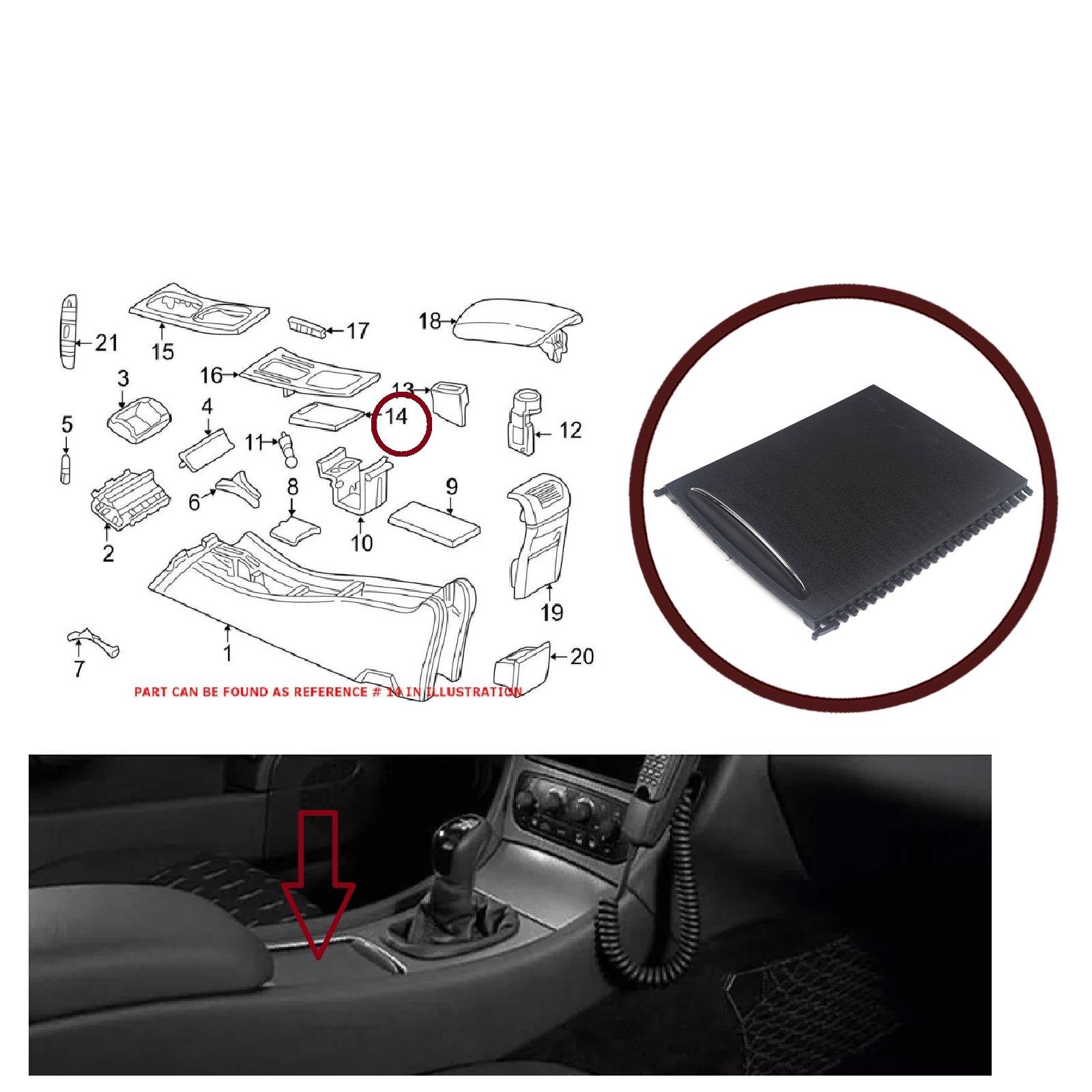 Cache Console Centrale Mercedes Classe C W203 2000-2007 – Réf. A2036800123 – Montage Facile