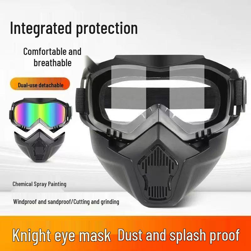Harley Windproof Welding & Riding Mask with Detachable Cap & Anti-Glare Goggles
