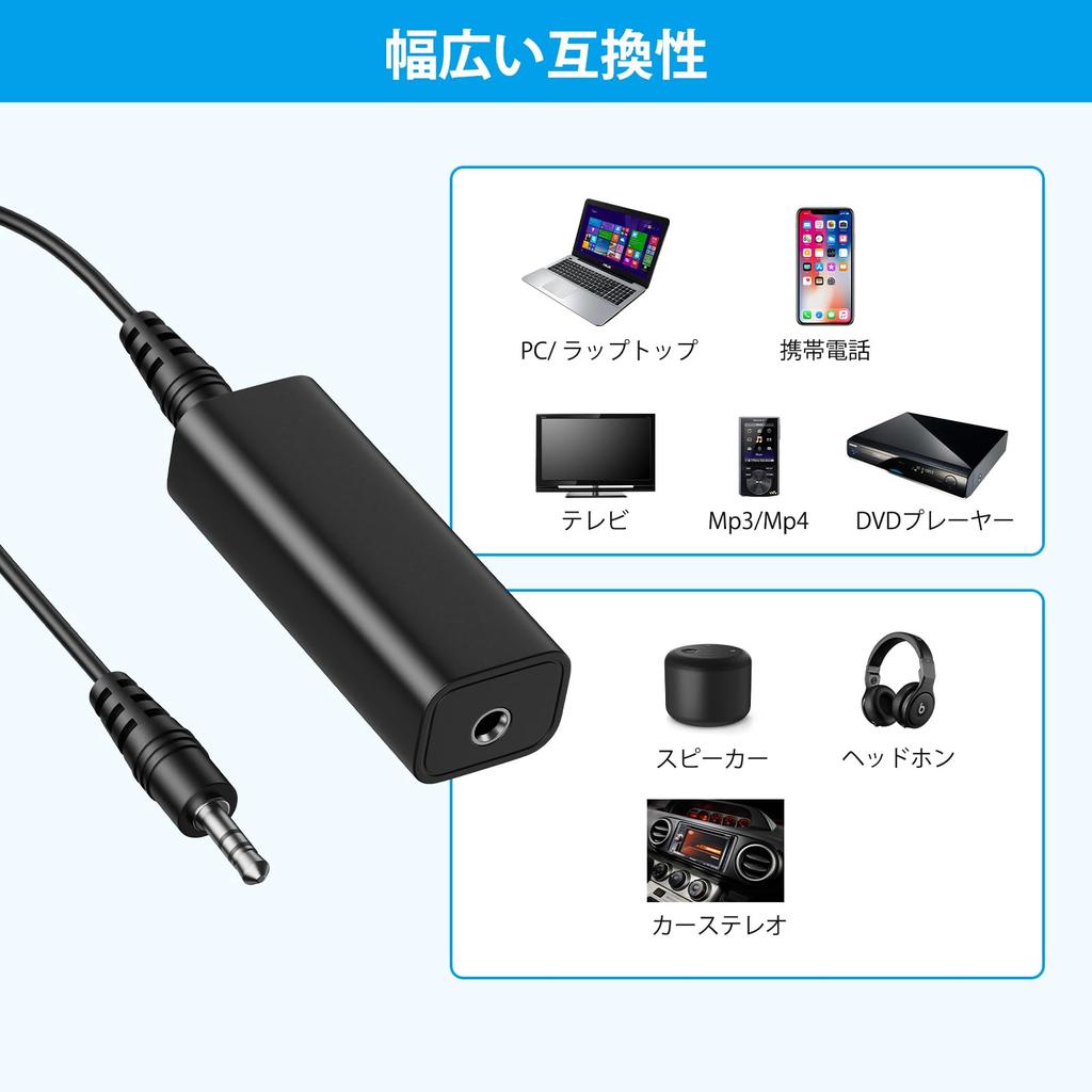 ZGUKJ Noise Filter Isolator Aux Noise Canceling Home Audio 3.5mm Compatible Car Audio System