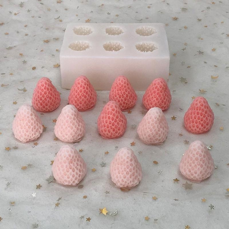 Strawberry Silicone Molds 3D Silicone Molds Craft Moulds Strawberry Shaped Silicone Soap Molds Silicone  for