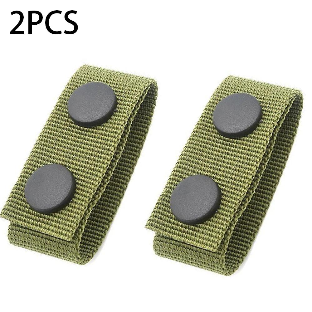 2/4Pcs Military Tactical Belt Buckle Heavy Duty Nylon Webbing Molle Belt Keeper Strap Outdoor Buckle Strap Tool Accessories