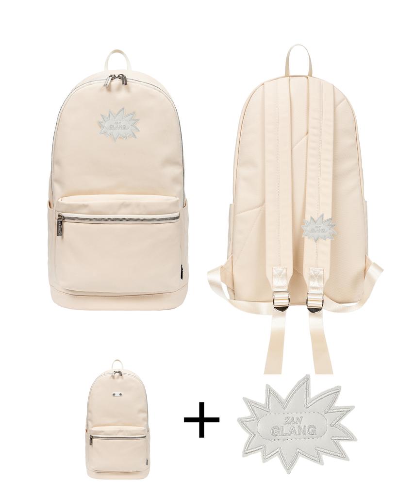 Zanglang [Set] Beige Long Slim Backpack + Objet