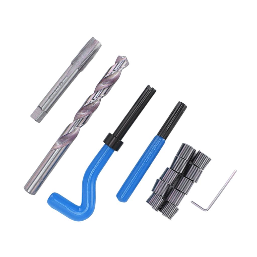 Kit de Reparación de Roscas M12 X 1.25 Kit de Insertos Roscados de Alta Resistencia para Reparar Roscas Dañadas Azul