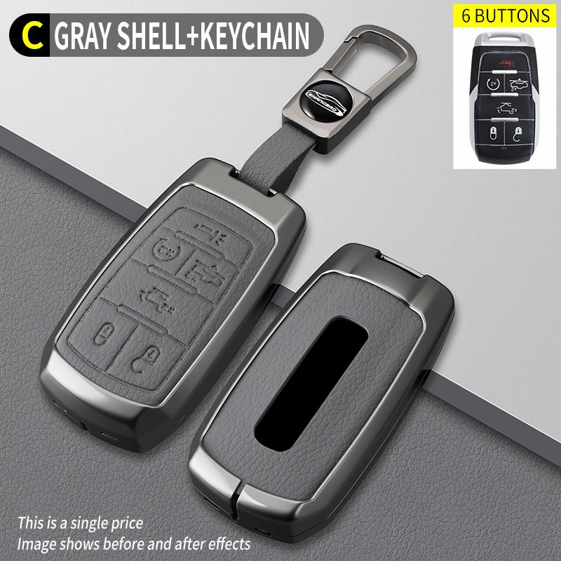3 4 5 6 Buttons Metal Car Key Case Cover For Dodge Ram 1500 2500 Ram1500 Ram2500 Trx   Protector Shell Accessories