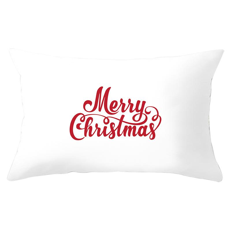 Christmas Simple Print Series Peach Skin Waist Pillowcase Home Sofa Pillowcase Office Pillowcase