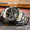 Multifunction Hollow Fully Automatic Mechanical Watch Waterproof Sun And Moon Star Steel Belt Men'S Watch WatchMoon Jewelry