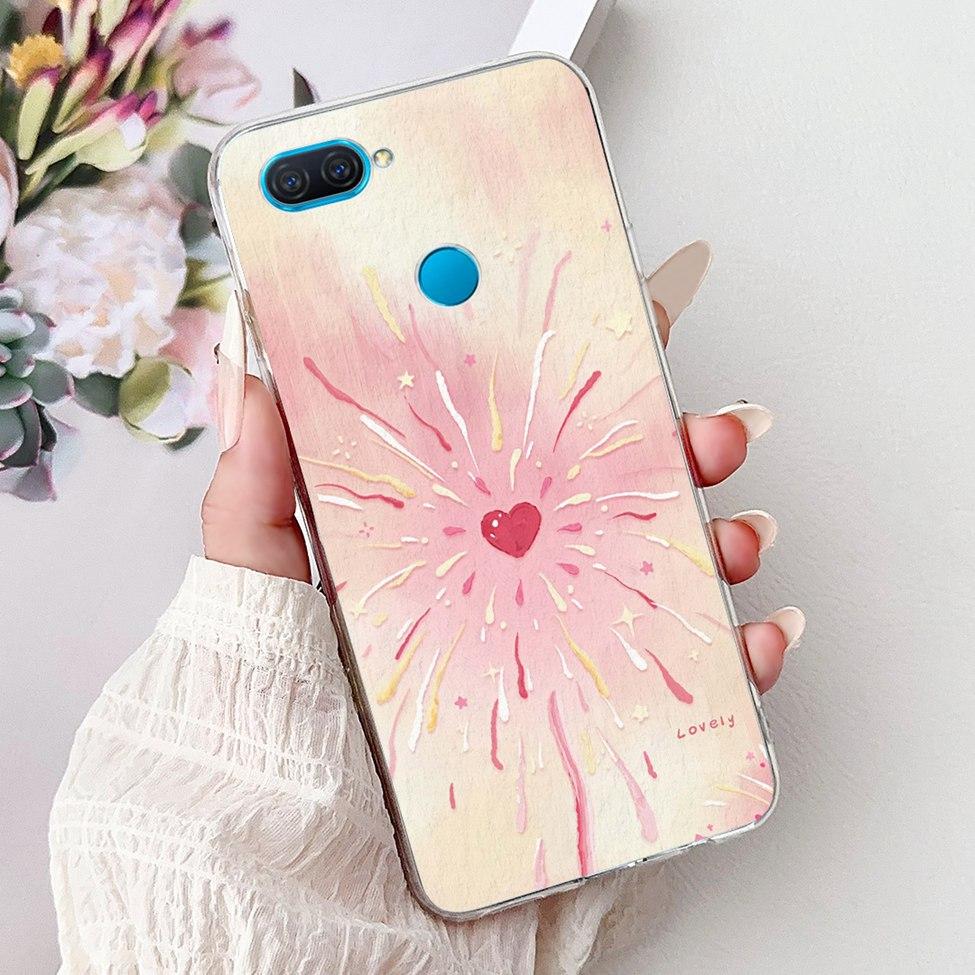 Clear For Oppo A12 CPH2077 CPH2083 Cover For Oppo A12 Case Luxury Butterfly Love Fashion Flowers Cool Lion Cute Painted