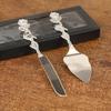 2Pcs Cake Cutting Set for Wedding Shovel Carver Pizza Cheese Pie Silver