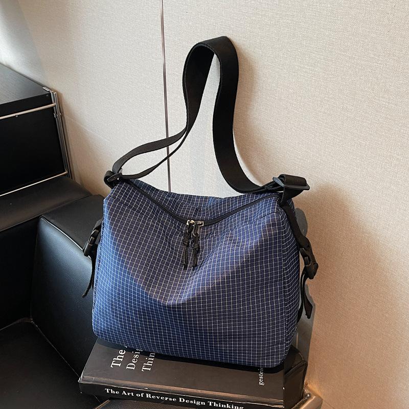 

Клетчатая сумка женская большой вместимости новая осенне-зимняя повседневная на плечо сумка-мессенджер, студенческая сумка-тоут для занятий