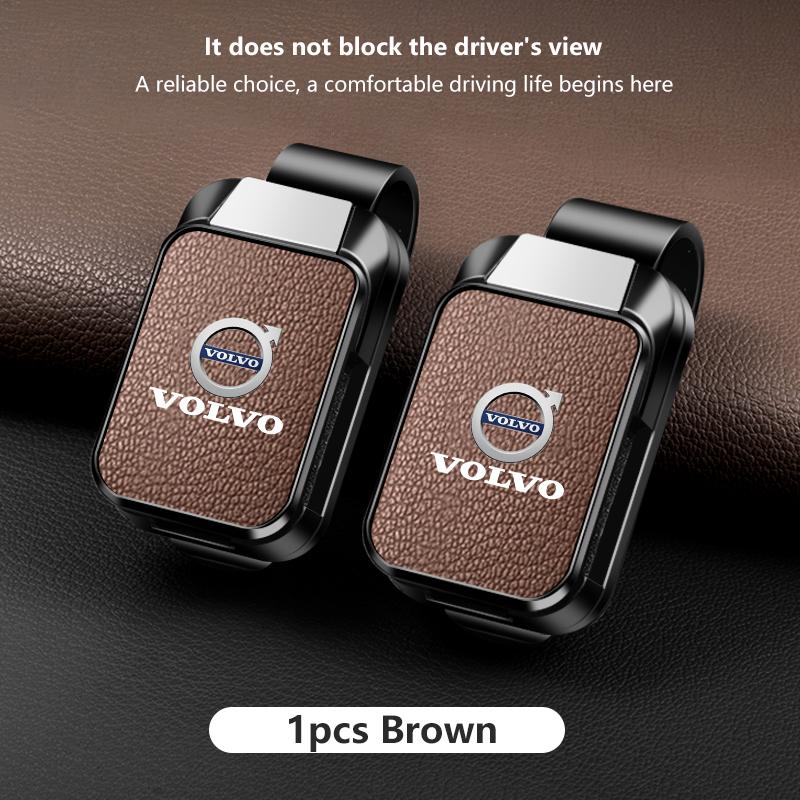 Držák na sluneční clonu do auta na brýle Kožený držák na sluneční clonu na sluneční brýle Pro Volvo XC40 XC60 XC70 XC90 S60 S80 S90 V40 V60 V90 EX30 EX90