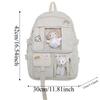 Solid Color Students School Bag Durable Large Capacity Daypack Nylon Ita Backpack  School