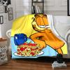 1pc Garfields Urgent Meal flannel Blanket for Super Soft Cute Comfort Blanket for Travel Bedding Couch Sofa Blanket Y72314