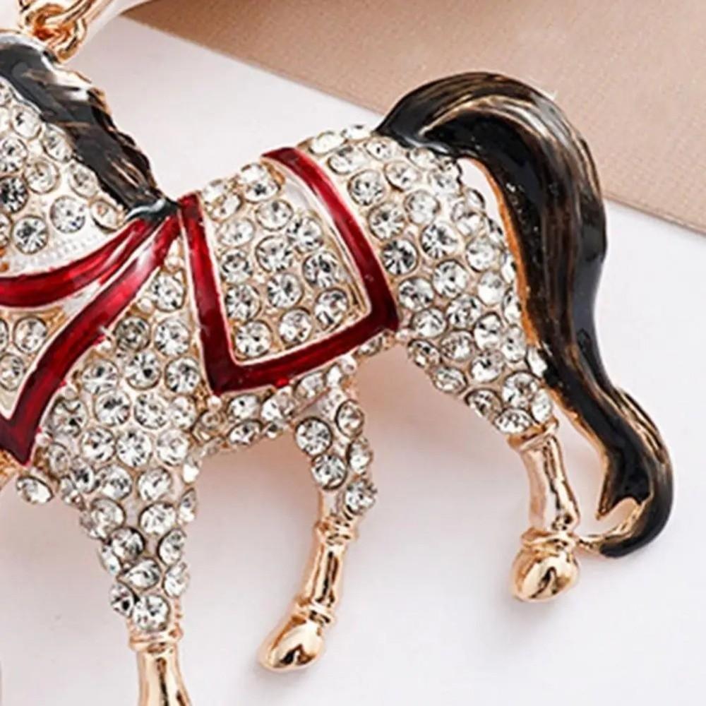 Metal Horse Keychain Sparkling Key Ring New Pony Pendant  Gifts