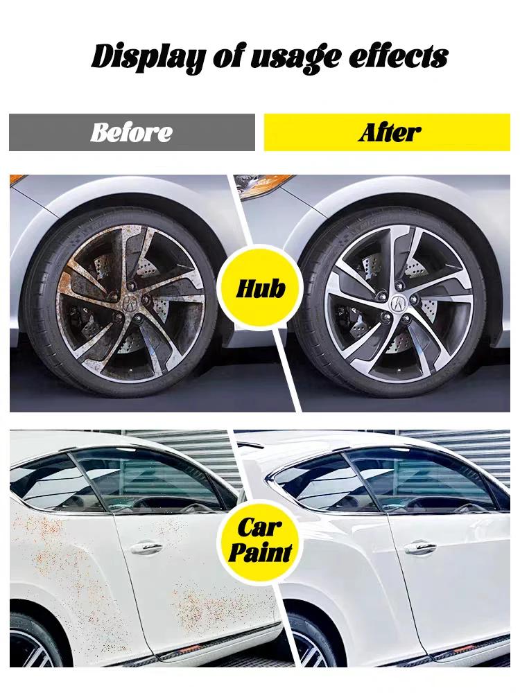 QC19 Car Paint Wheel Hub Iron Powder Rust Remover Car Rust Removal Without Damaging The Paint Removing Yellow Spots Cleaning Car