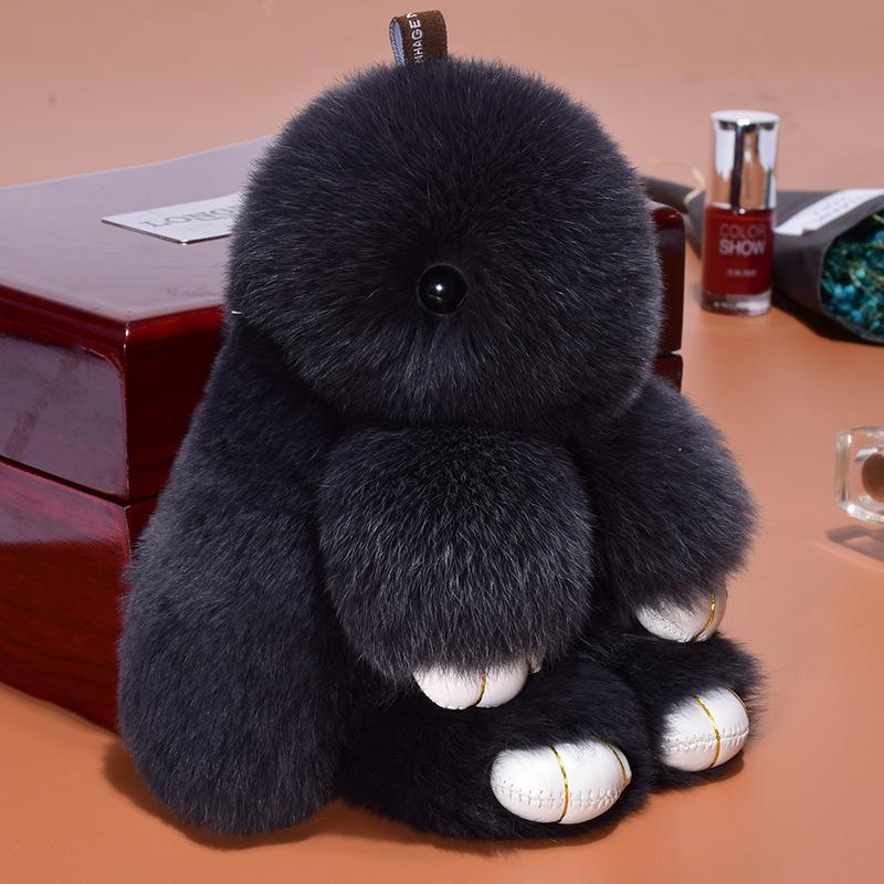14cm Niedlicher Plüschhase Schlüsselanhänger Damen Pelz Bommel Engel Hase Schlüsselring Hase Pompom Plüschtiere Spielzeug Mädchen Tasche Autoschlüssel Anhänger