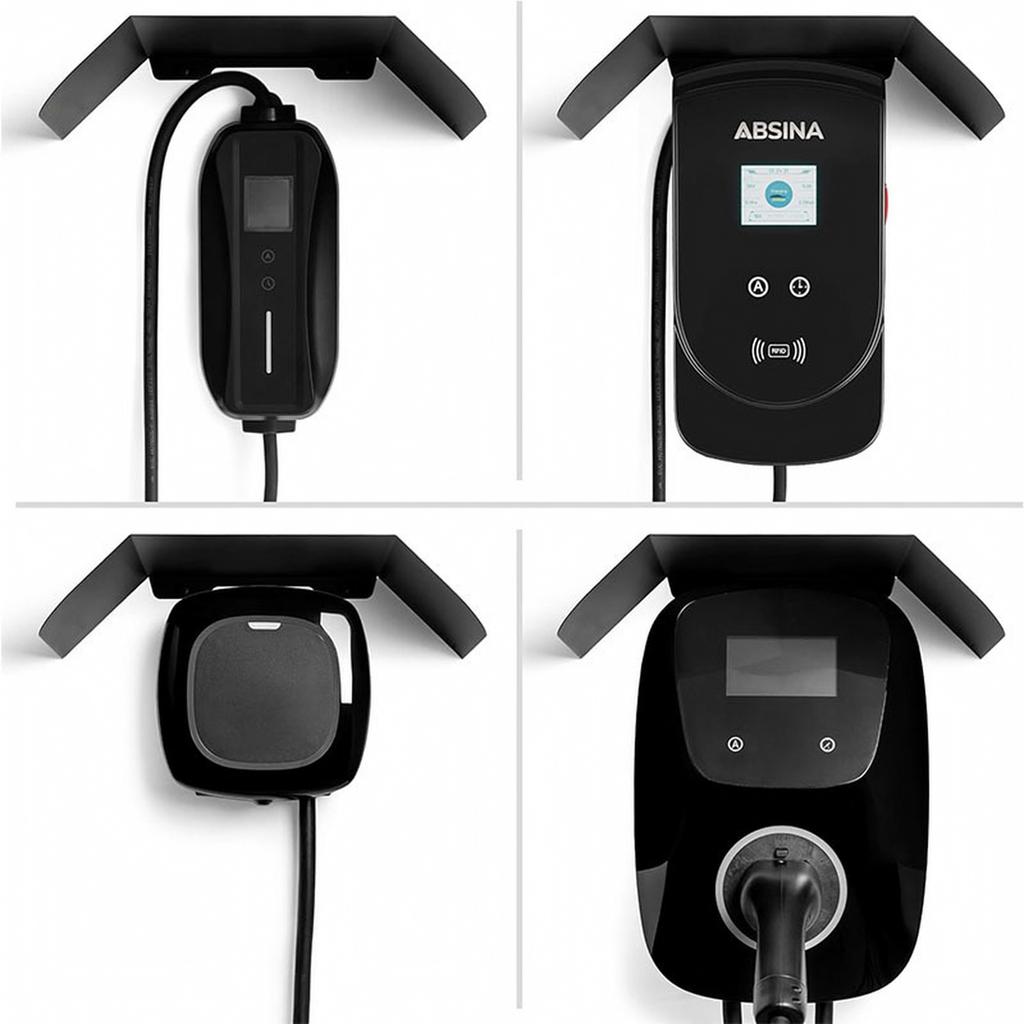 Aluminum Charger Cover Wall Mounted Rain Canopy for Vehicle Charging Station