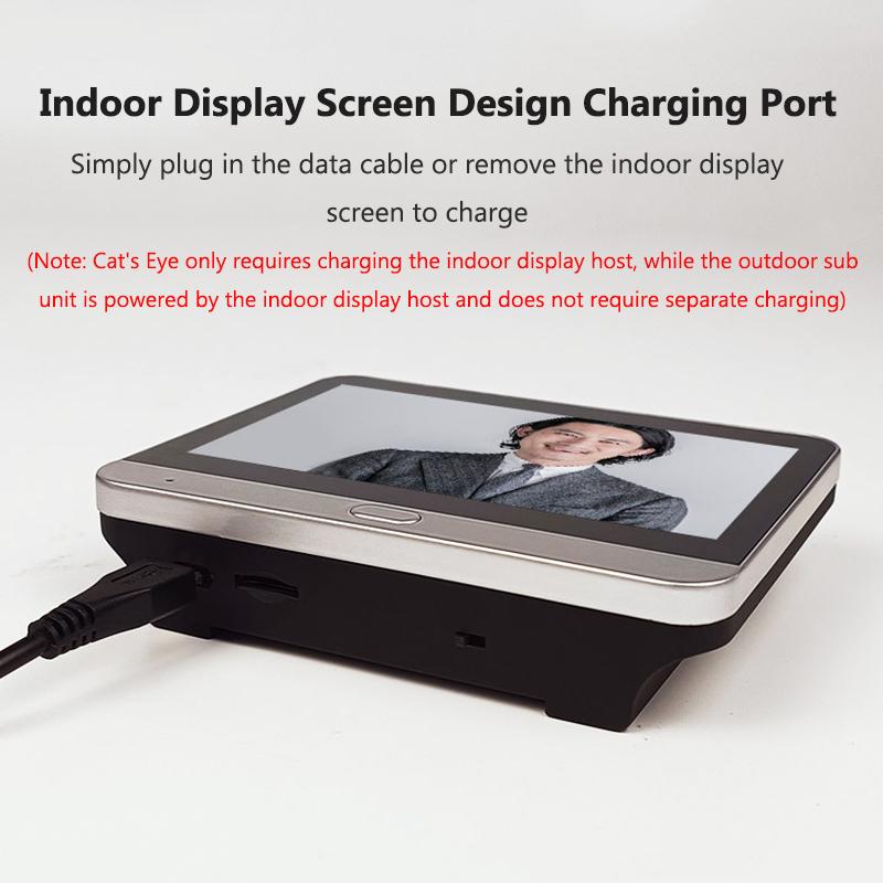 3MP WiFi Smart Tuya Peephole 5000mAh Doorbell Door Eye Camera Infrared Alexa Google Video Intercom Door Cameras Home Security