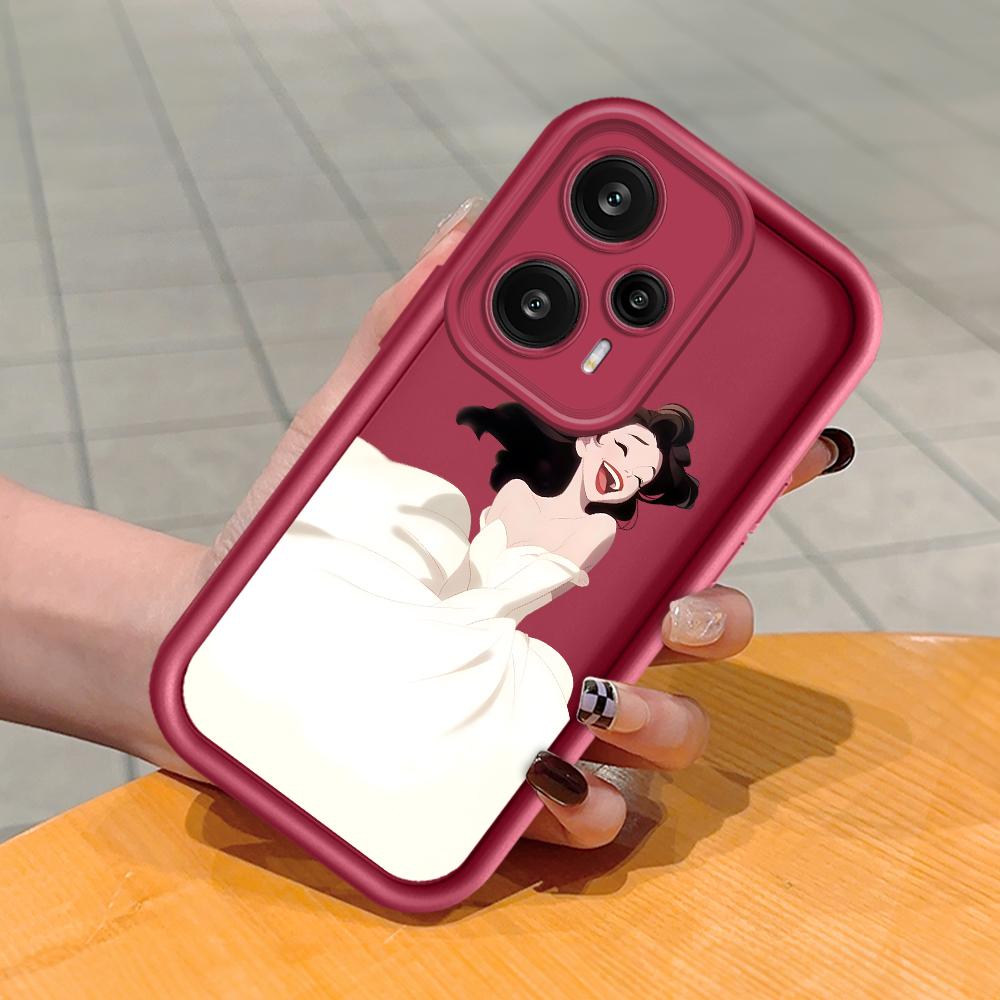 

Мягкий силиконовый квадратный чехол с рисунком лестницы для телефона, полное покрытие, противоударный защитный резиновый чехол для камеры для Xiaomi Redmi Redmi Note 12S темно-красного