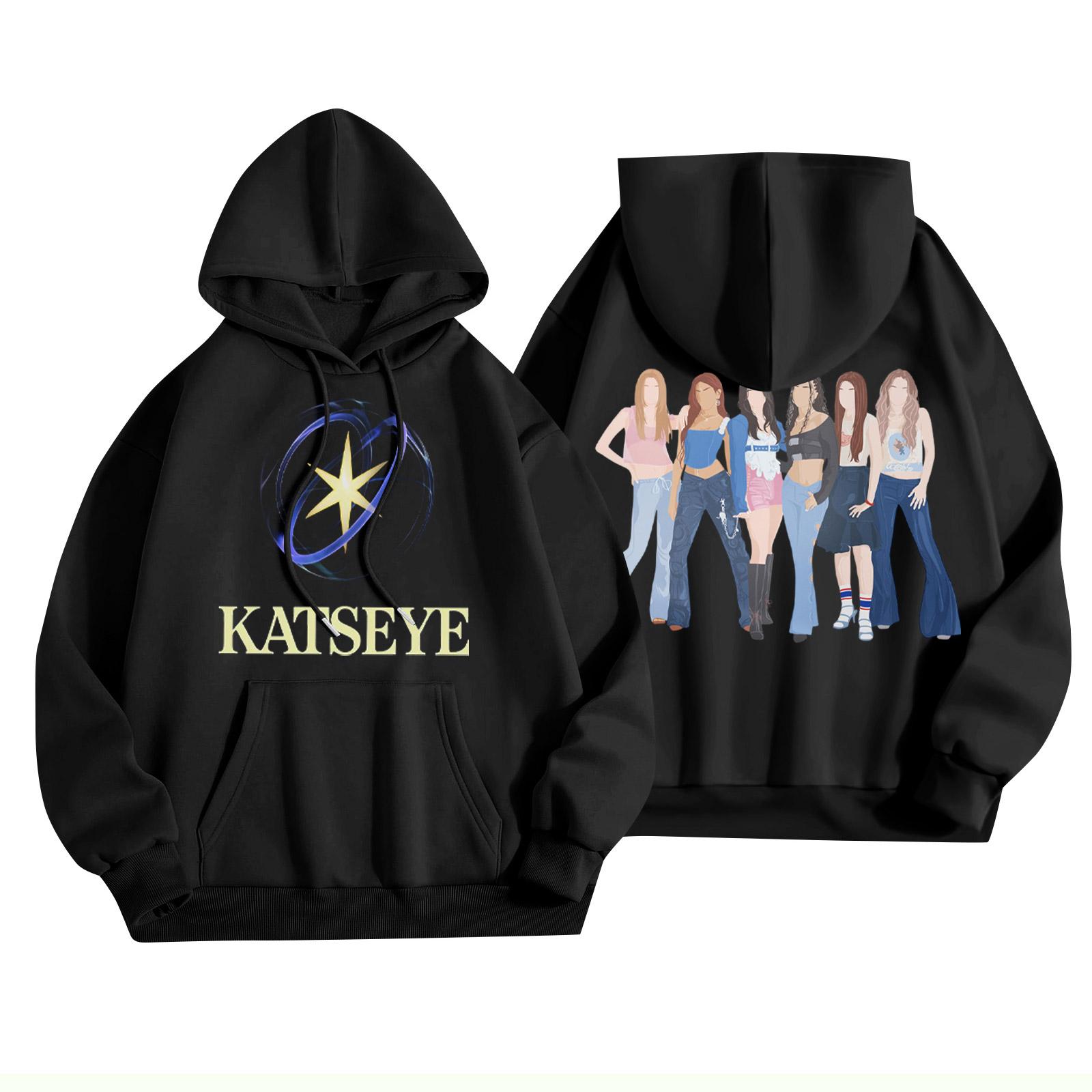 

Унісекс Модний Легкий Пуловер з Довгим Рукавом з Кишенями Толстовка з Принтом S чорний