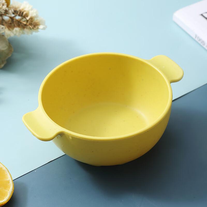 ZISIZ Kids Anti-Scald Enamel Bowl with Handles