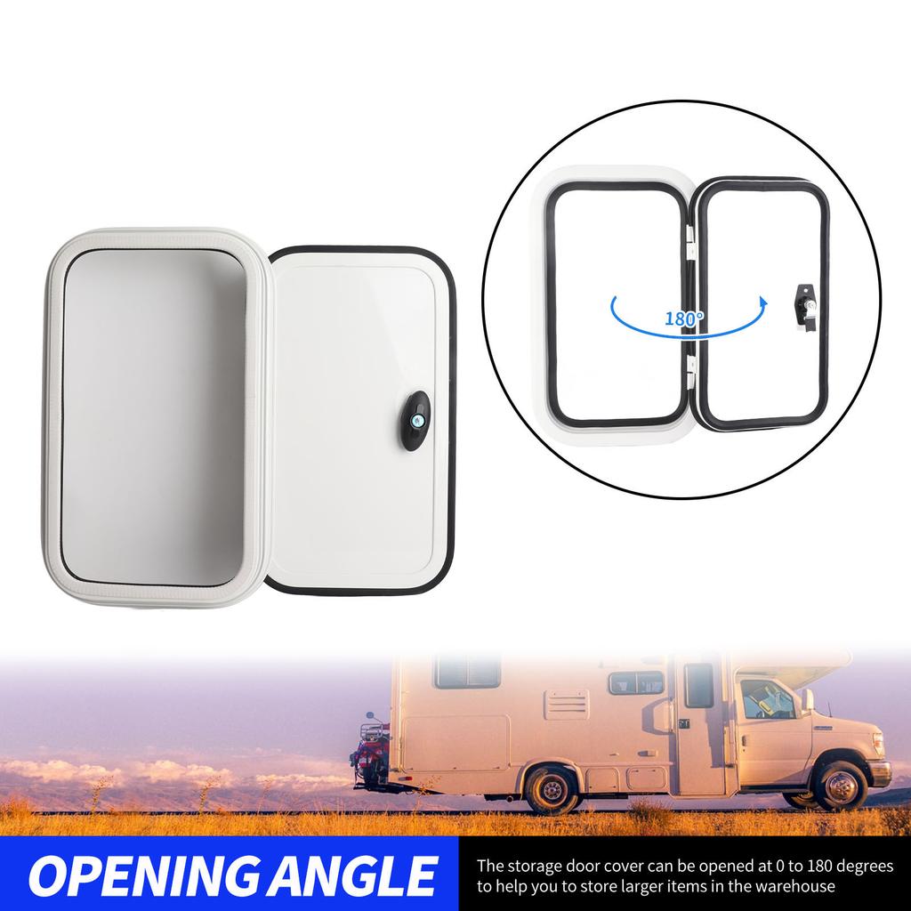 RV Baggage Door H500 W300mm Rounded Corner UV Access Storage Door for Trailer RV Access Storage Door RV Baggage Door